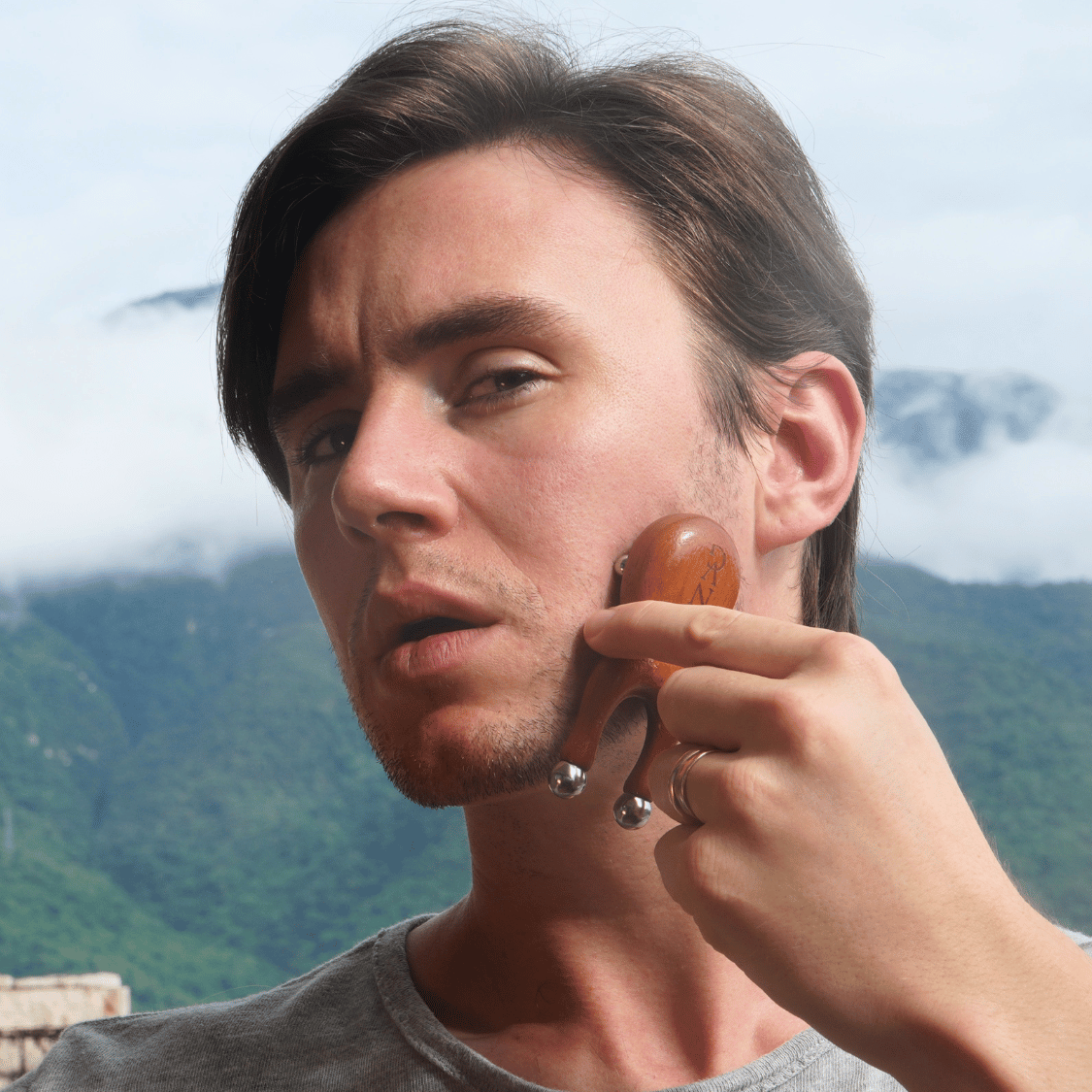 The INVG Scarab - Walnut & Stainless Steel Acupressure Tool
