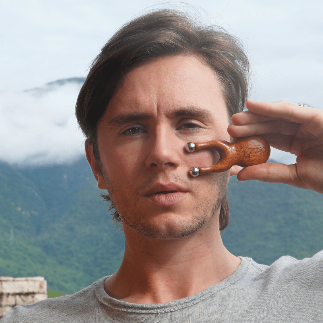 The INVG Scarab - Walnut & Stainless Steel Acupressure Tool
