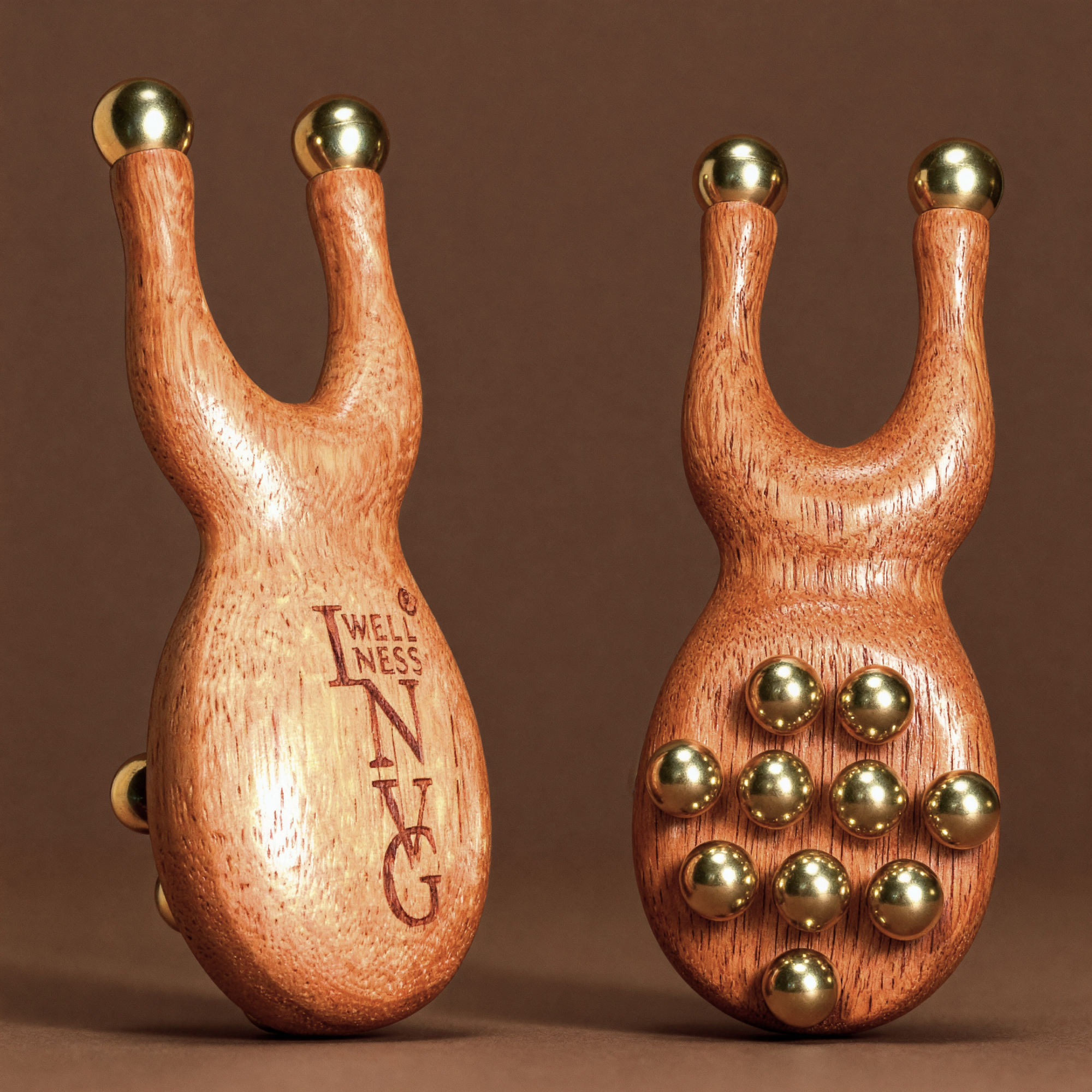 The INVG Scarab – Walnut & Brass Acupressure Tool