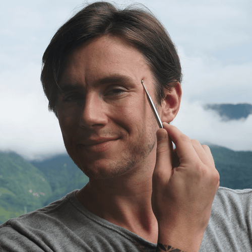 INVG Facial Acupressure Pen — Stainless Steel Face & Jaw Tension Tool