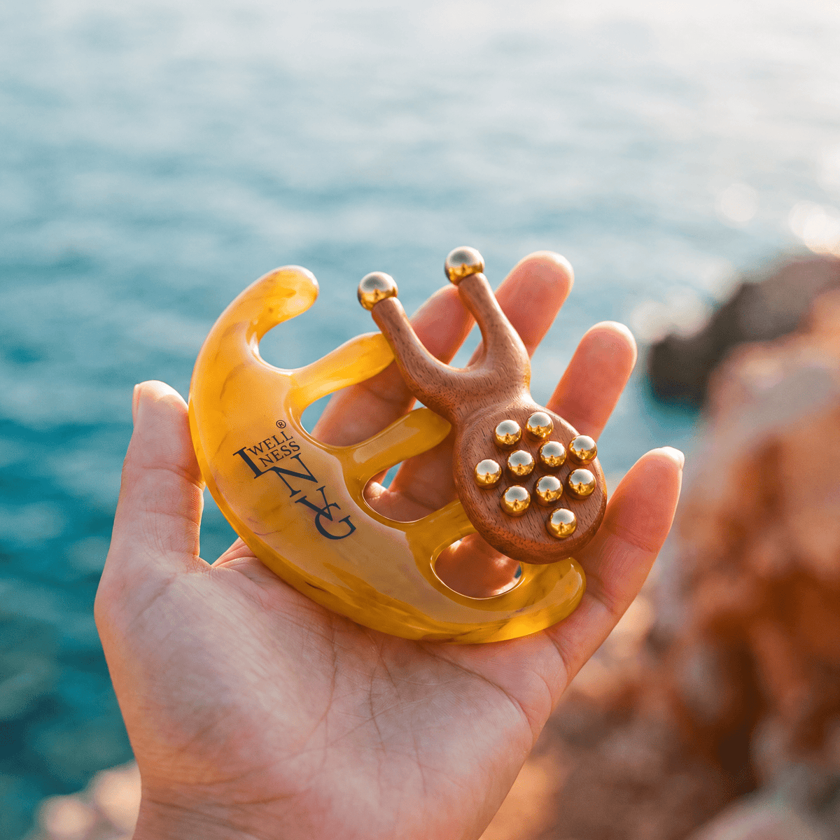The Unwind Duo | Brass Acupressure Tool & Scalp Massager Set — - INVG Wellness