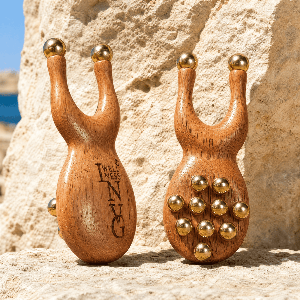 INVG Scarab in walnut and brass, top view