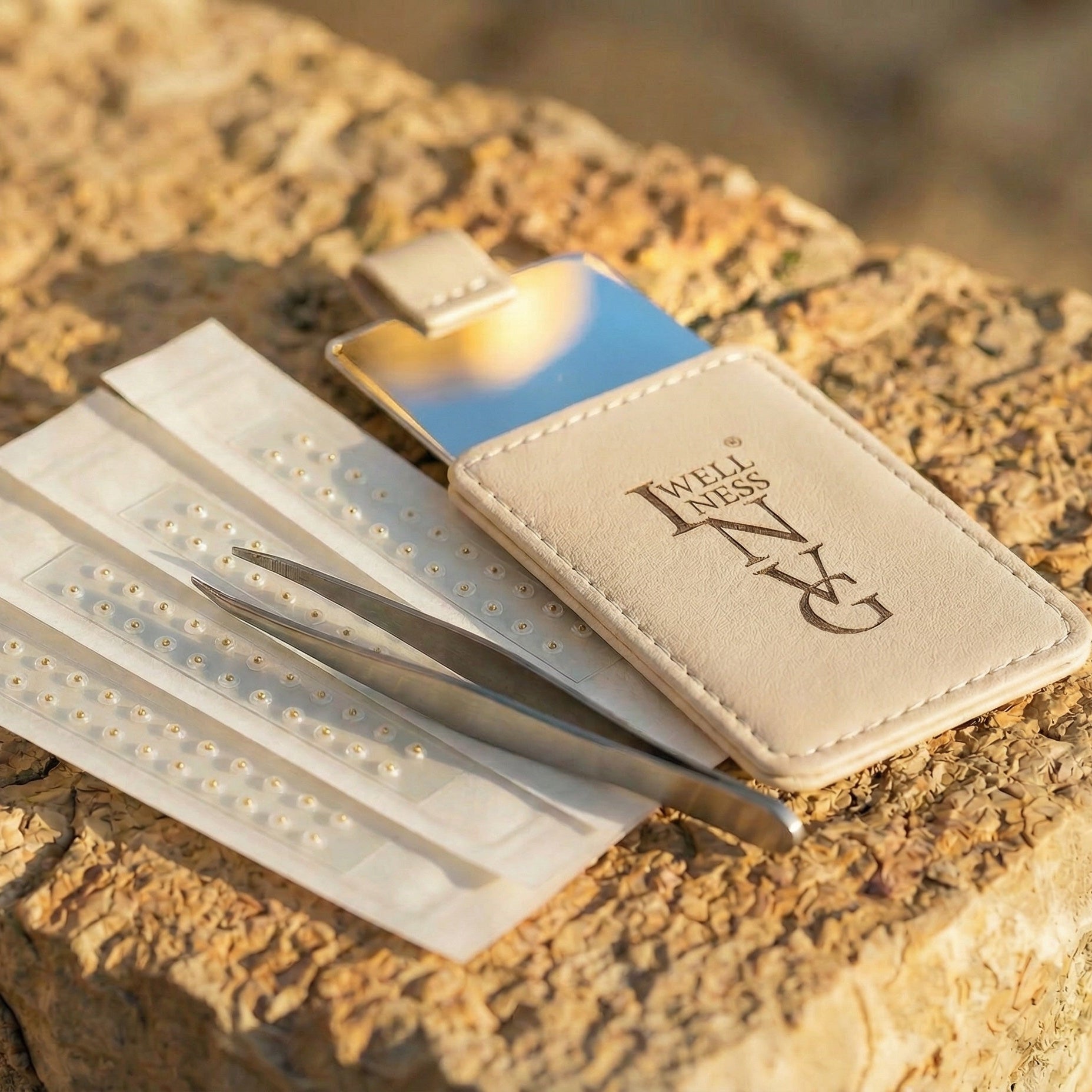 24K Gold Ear Seeds Kit with Placement Chart | INVG