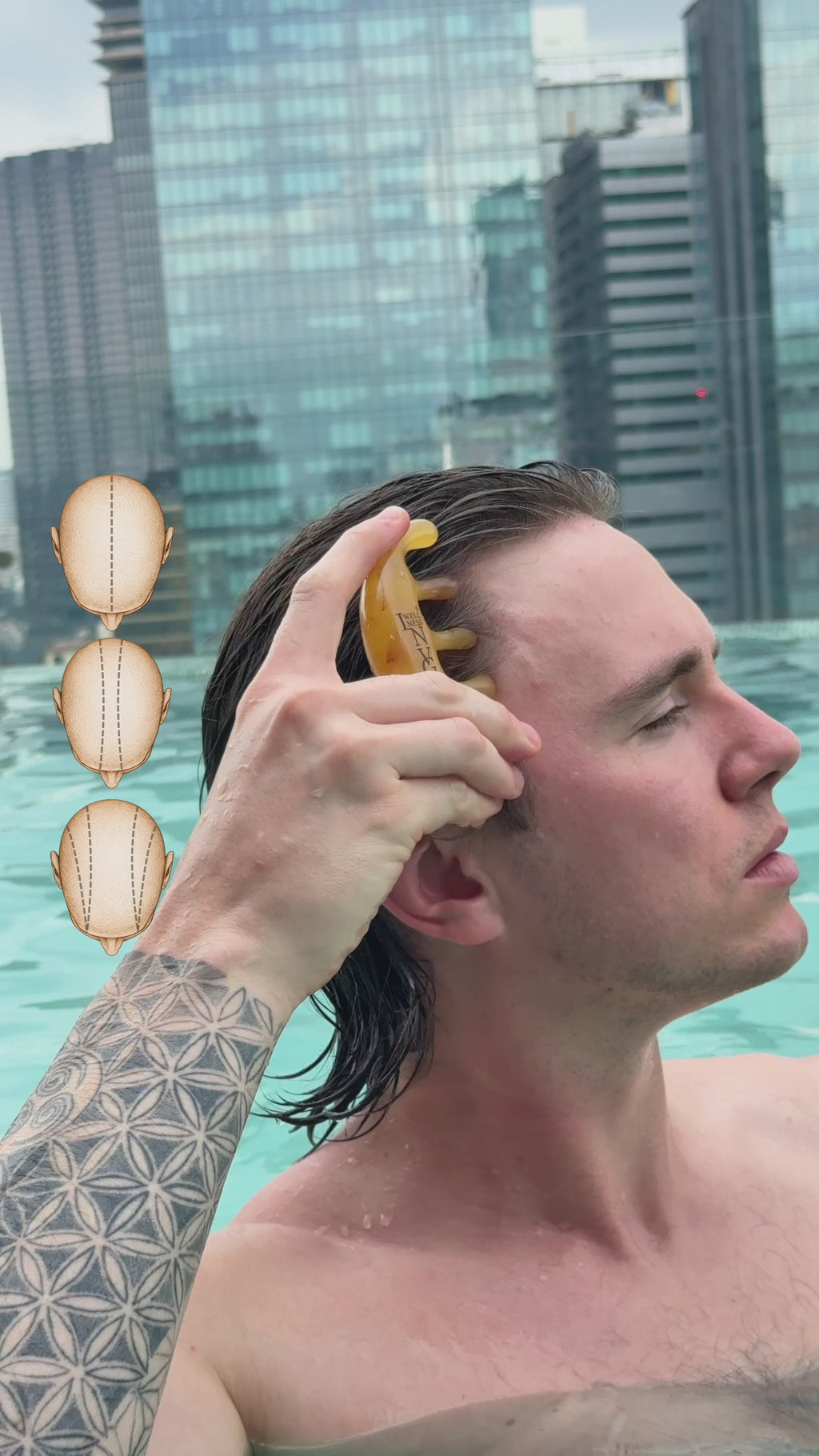 INVG Resin Scalp Massage Comb | Acupressure Head Massager
