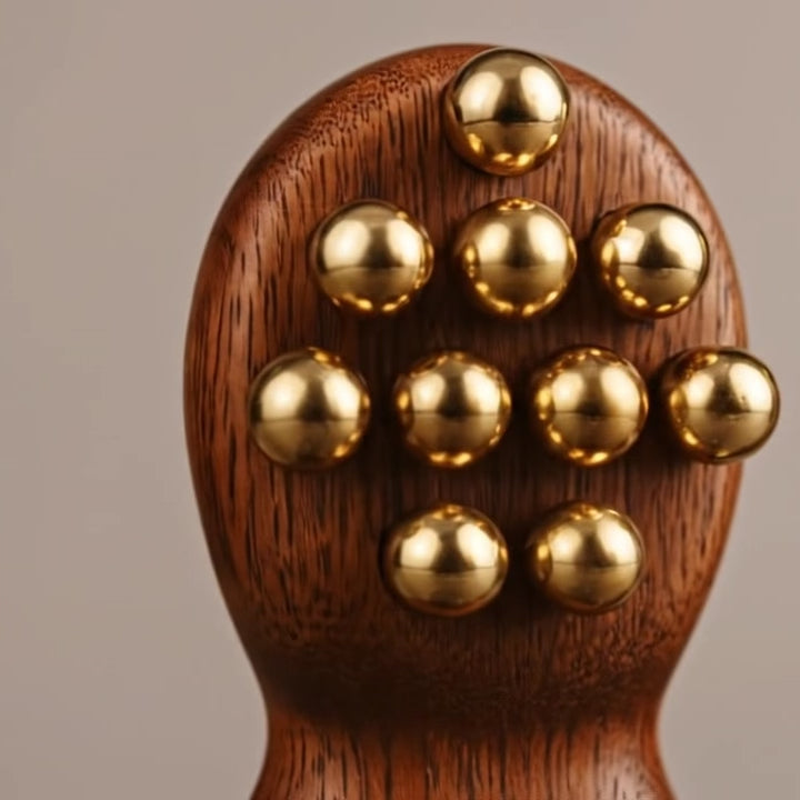 The INVG Scarab – Walnut & Brass Acupressure Tool
