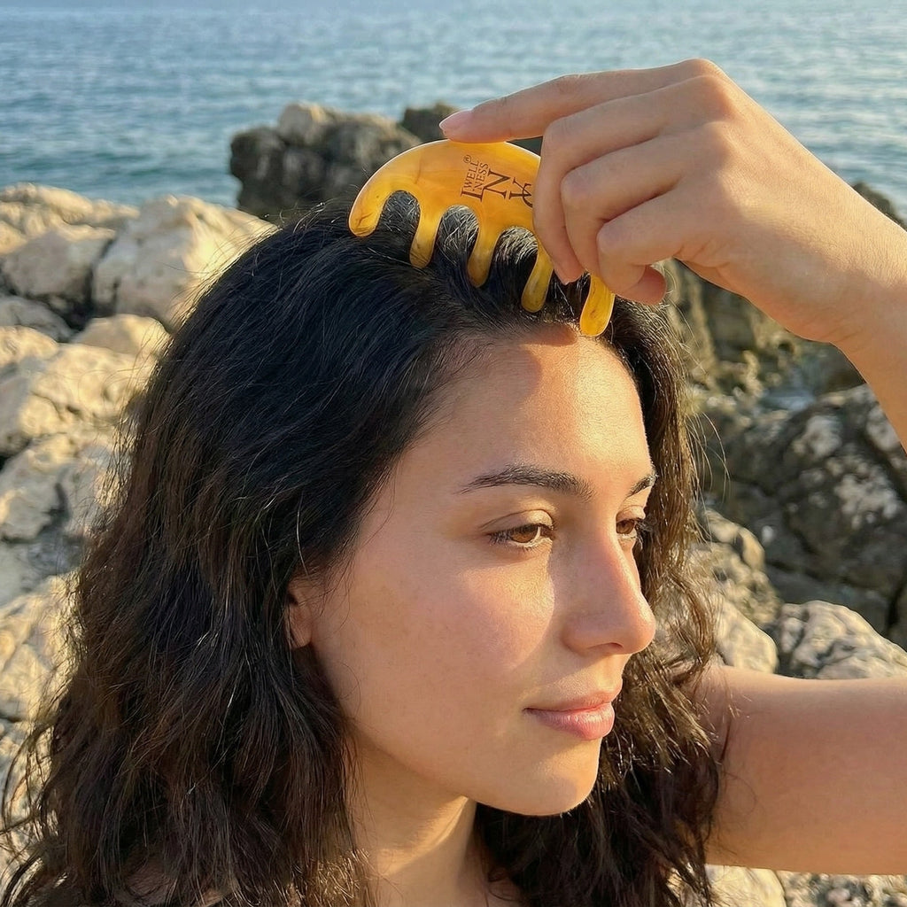 INVG Resin Scalp Massage Comb | Acupressure Head Massager