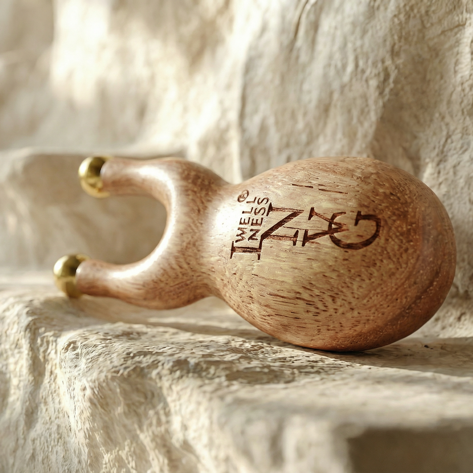 Der INVG Skarabäus – Walnuss- & Messing-Akupressurwerkzeug