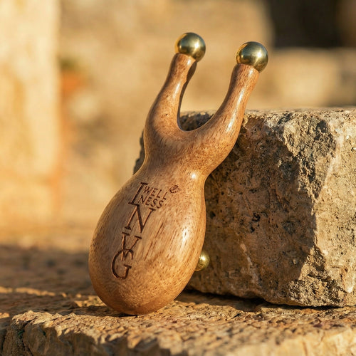The INVG Scarab – Walnut & Brass Acupressure Tool