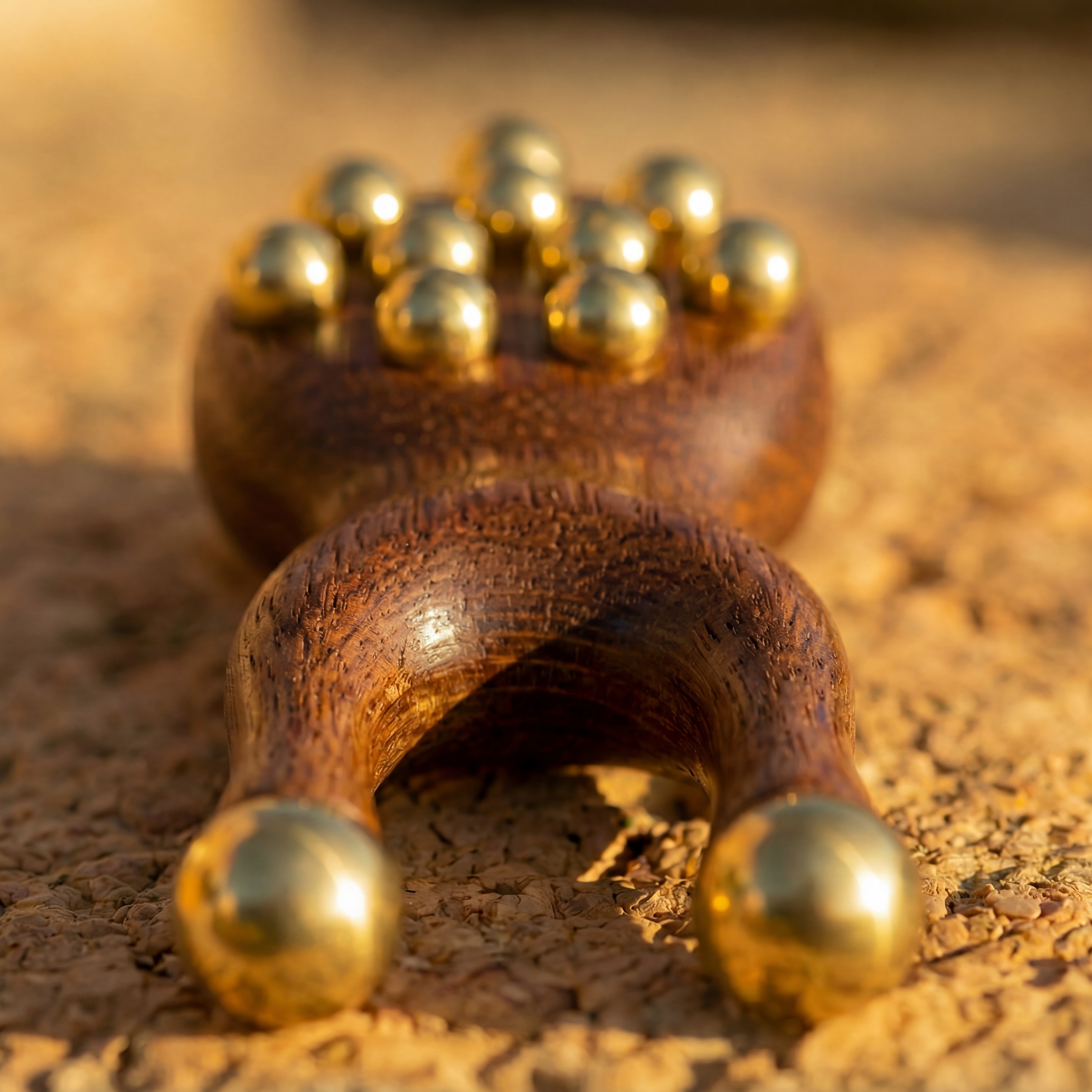 The INVG Scarab – Walnut & Brass Acupressure Tool